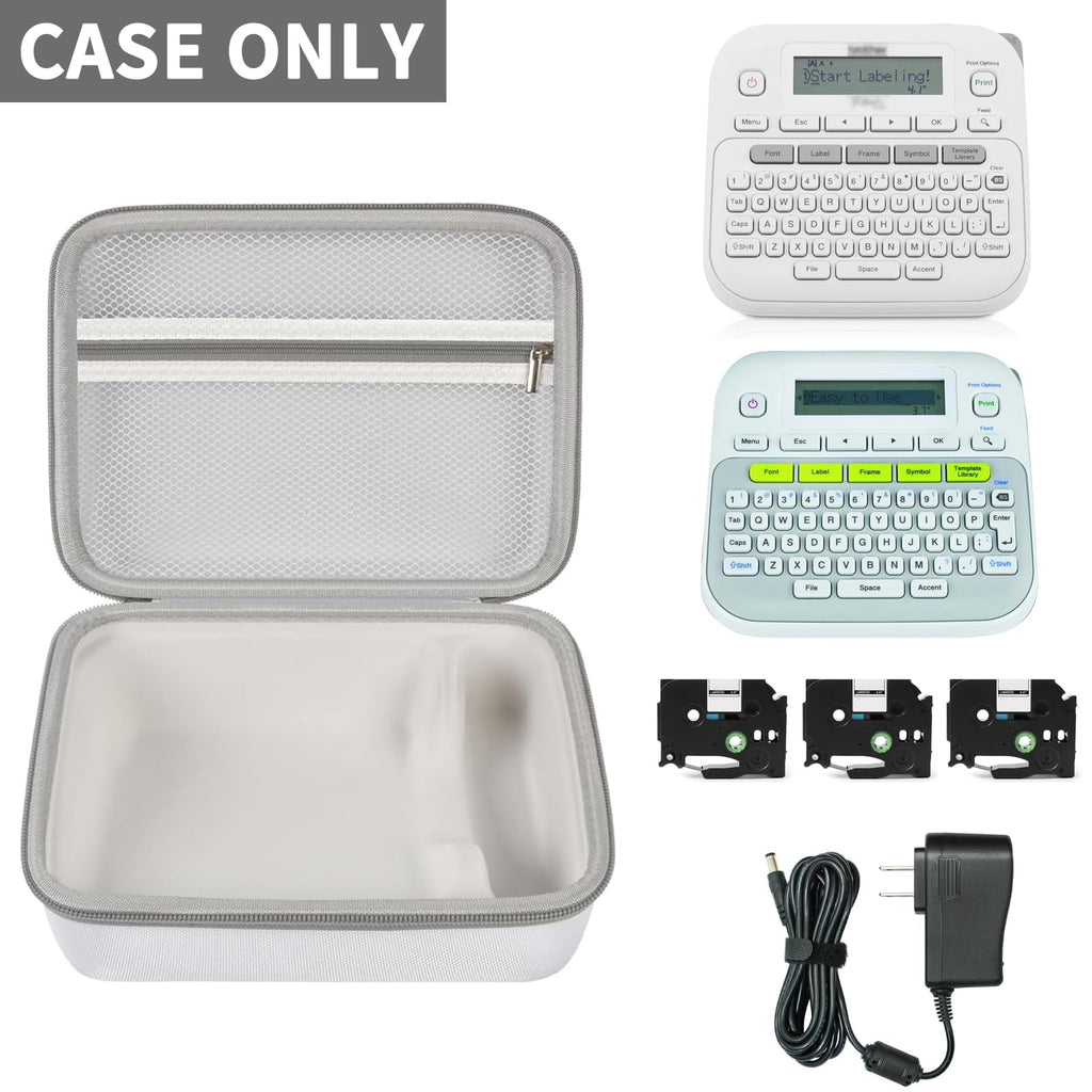 Portable Label Maker Case for P-Touch PTD220/210–Storage Organizer for Tapes and Accessories