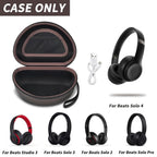 Shockproof Foldable Headphone Travel Case with Mesh Pocket – Compatible with Solo and Studio