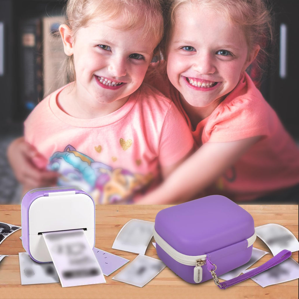 Label Maker Case for Memoking T02 and Phomemo M02 Mini Printer Storage