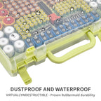 269 Slot Battery Organizer Case with Tester – Heavy Duty Storage Box for AA, AAA, 9V and More