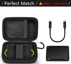 Hard Carrying Case for Crucial X10/X9 Pro Portable SSD–Shockproof External SSD Storage Bag with Mesh Pocket