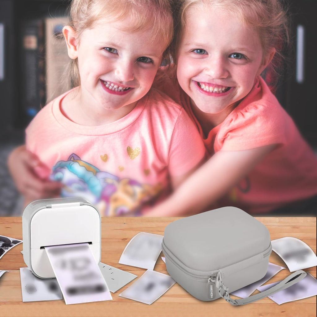 Label Maker Case for Memoking T02 and Phomemo M02 Mini Printer Storage