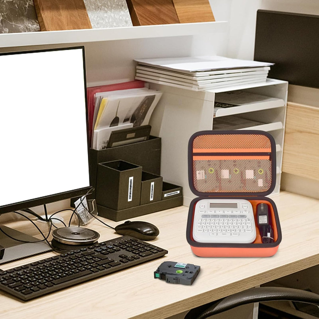 Portable Label Maker Case for P-Touch PTD220/210–Storage Organizer for Tapes and Accessories
