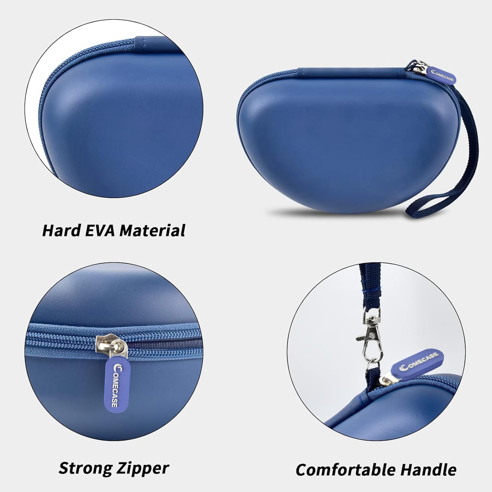 Shockproof Foldable Headphone Travel Case with Mesh Pocket – Compatible with Solo and Studio