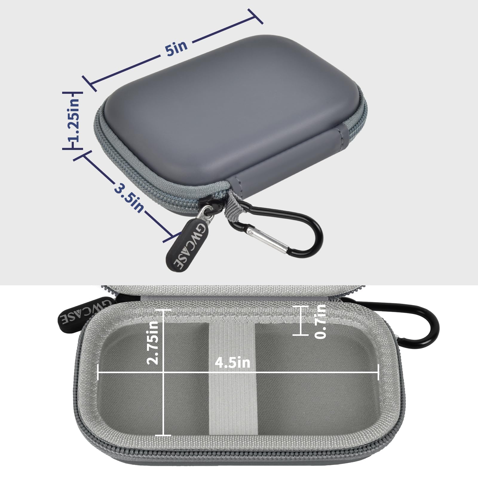 Portable SSD Case and Travel Organizer for 1TB/2TB/4TB Samsung T9/T7 External Drive