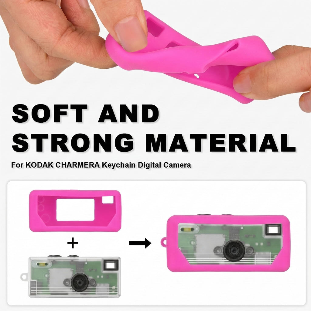 Silicone Case for Kodak Charmera Keychain Camera – Cute Protective Cover for Mini Digital Camera