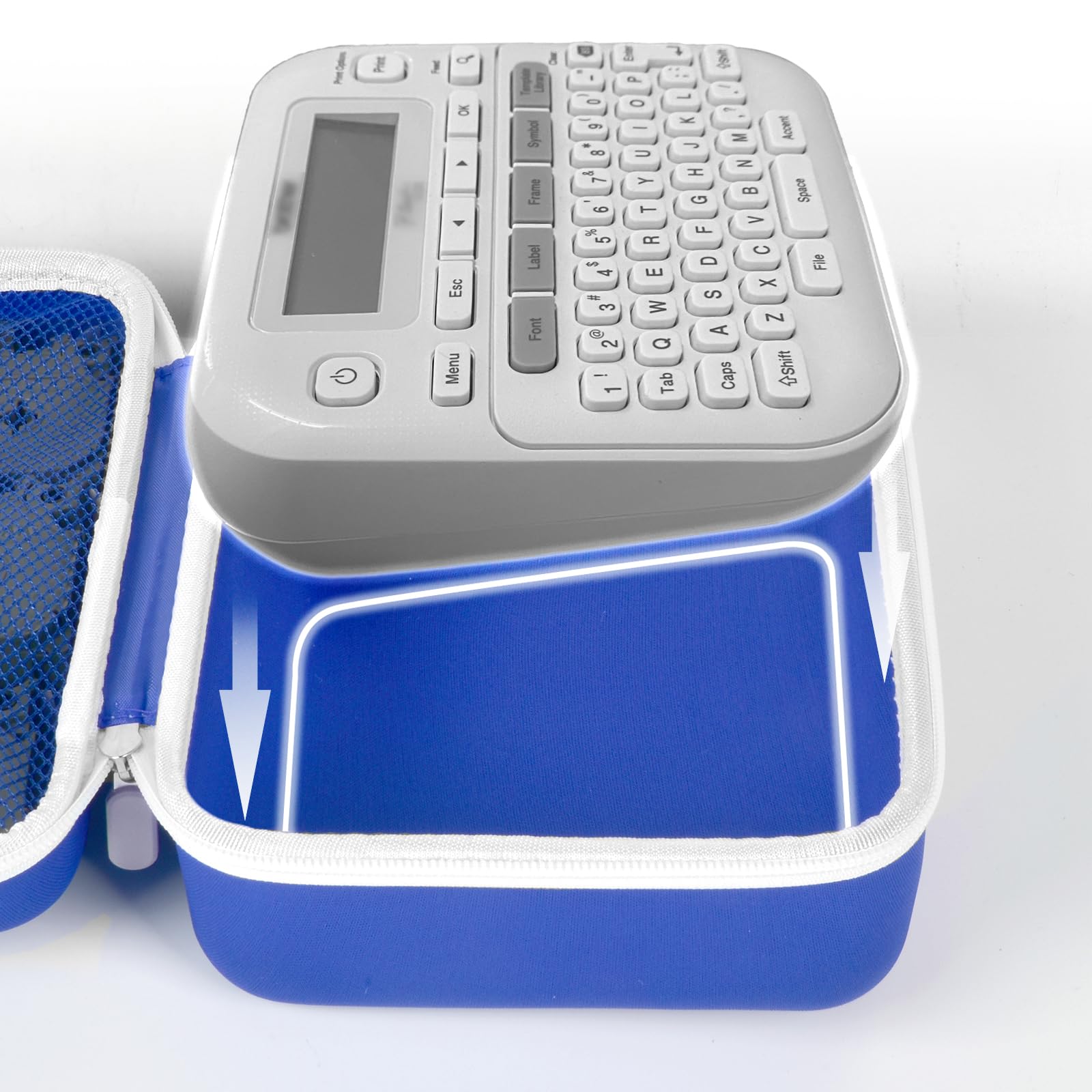 Portable Label Maker Case for P-Touch PTD220/210–Storage Organizer for Tapes and Accessories