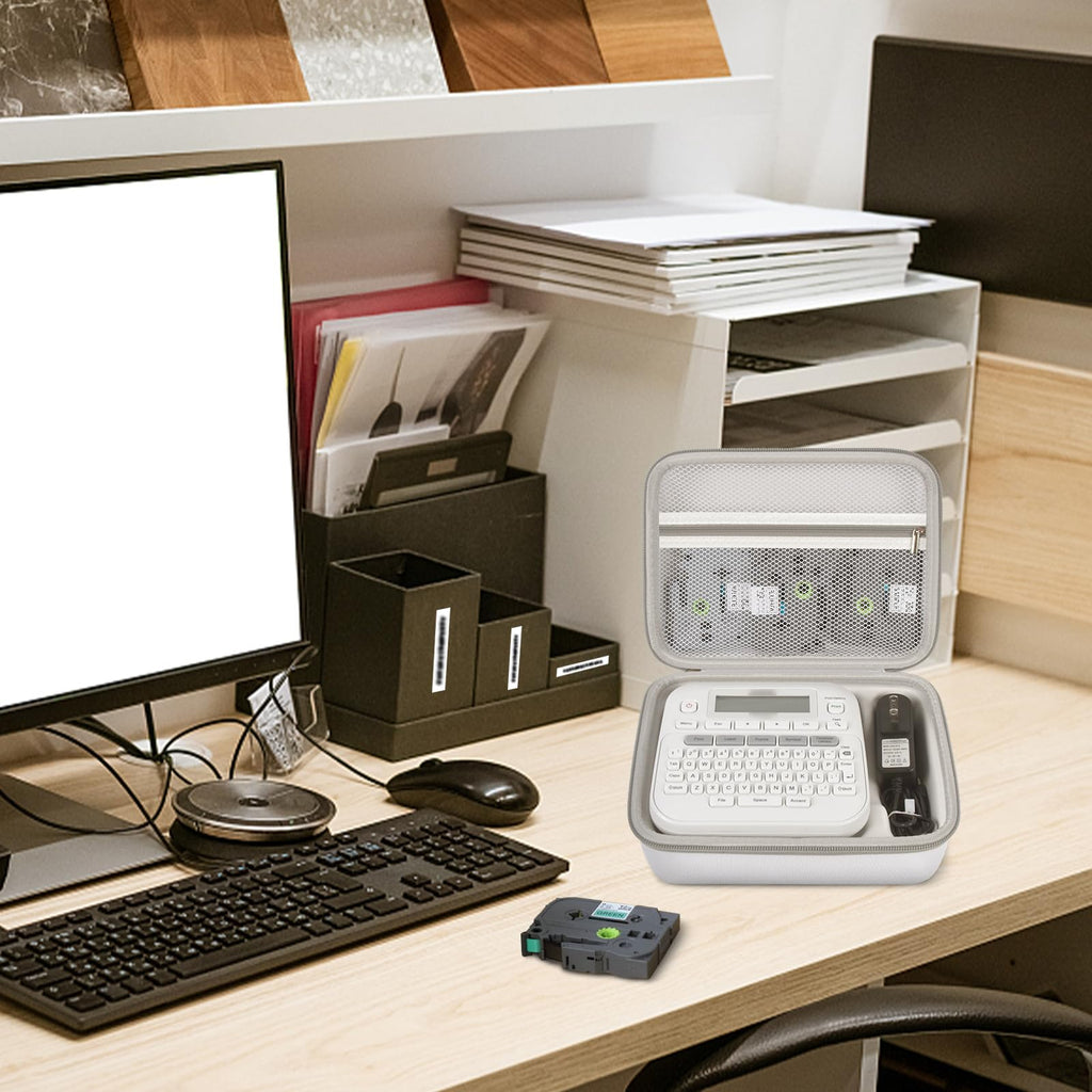 Portable Label Maker Case for P-Touch PTD220/210–Storage Organizer for Tapes and Accessories