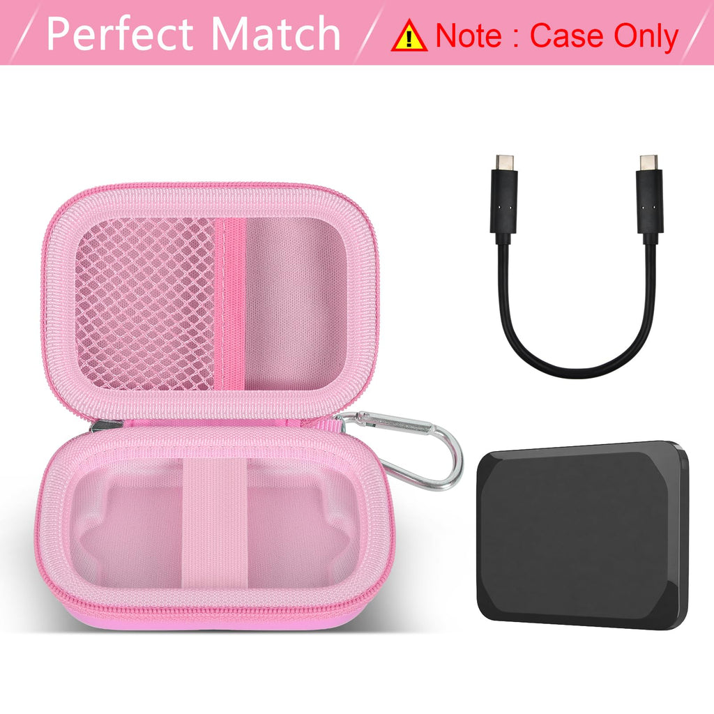 Hard Carrying Case for Crucial X10/X9 Pro Portable SSD–Shockproof External SSD Storage Bag with Mesh Pocket