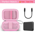 Hard Carrying Case for Crucial X10/X9 Pro Portable SSD–Shockproof External SSD Storage Bag with Mesh Pocket