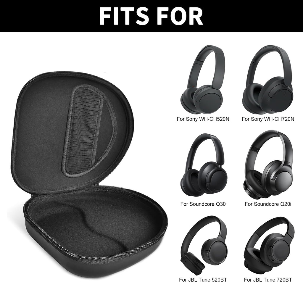 Headphone Carrying Case for Sony WH-CH720N and JBL Tune 720BT Wireless Headphones