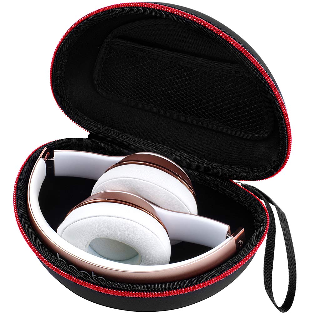 Shockproof Foldable Headphone Travel Case with Mesh Pocket – Compatible with Solo and Studio