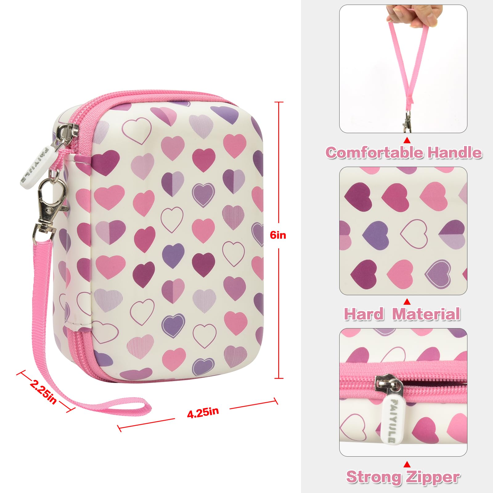 Label Maker Carrying Case Fits Phomemo, NIIMBOT and More– Protective EVA Bag with Mesh Pocket
