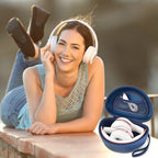 Shockproof Foldable Headphone Travel Case with Mesh Pocket – Compatible with Solo and Studio