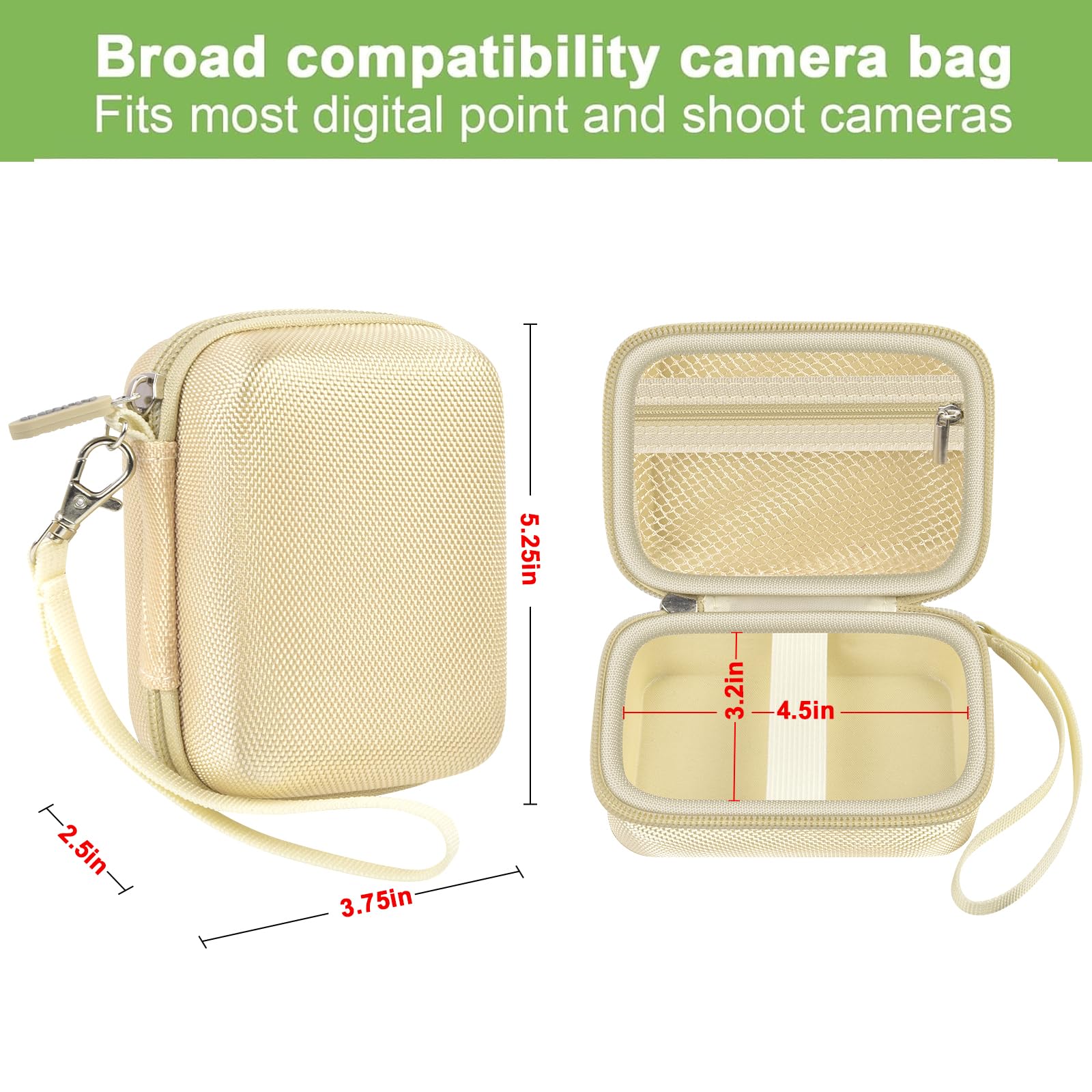 Digital Camera Case For VAHOIALD, Kodak and More | Protective Bag with SD Card Holder