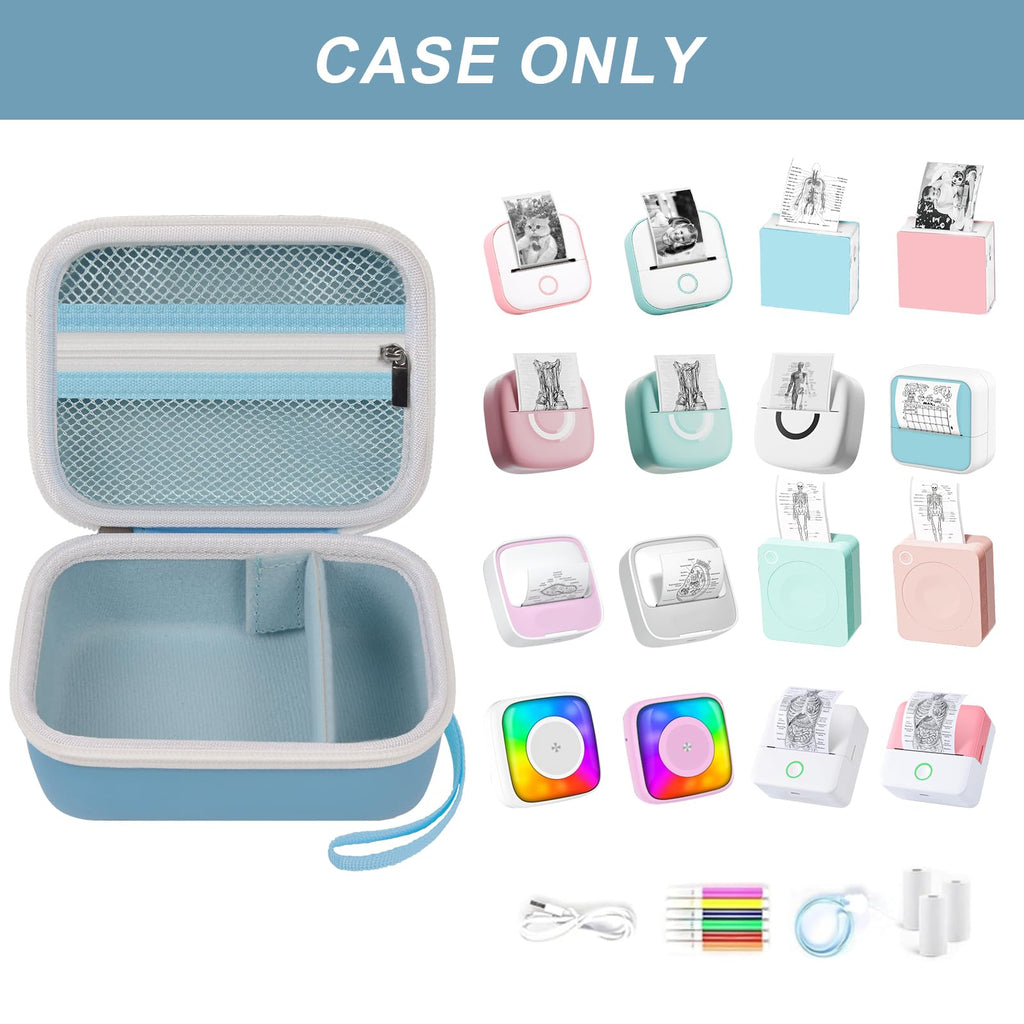 Label Maker Case for Memoking T02 and Phomemo M02 Mini Printer Storage