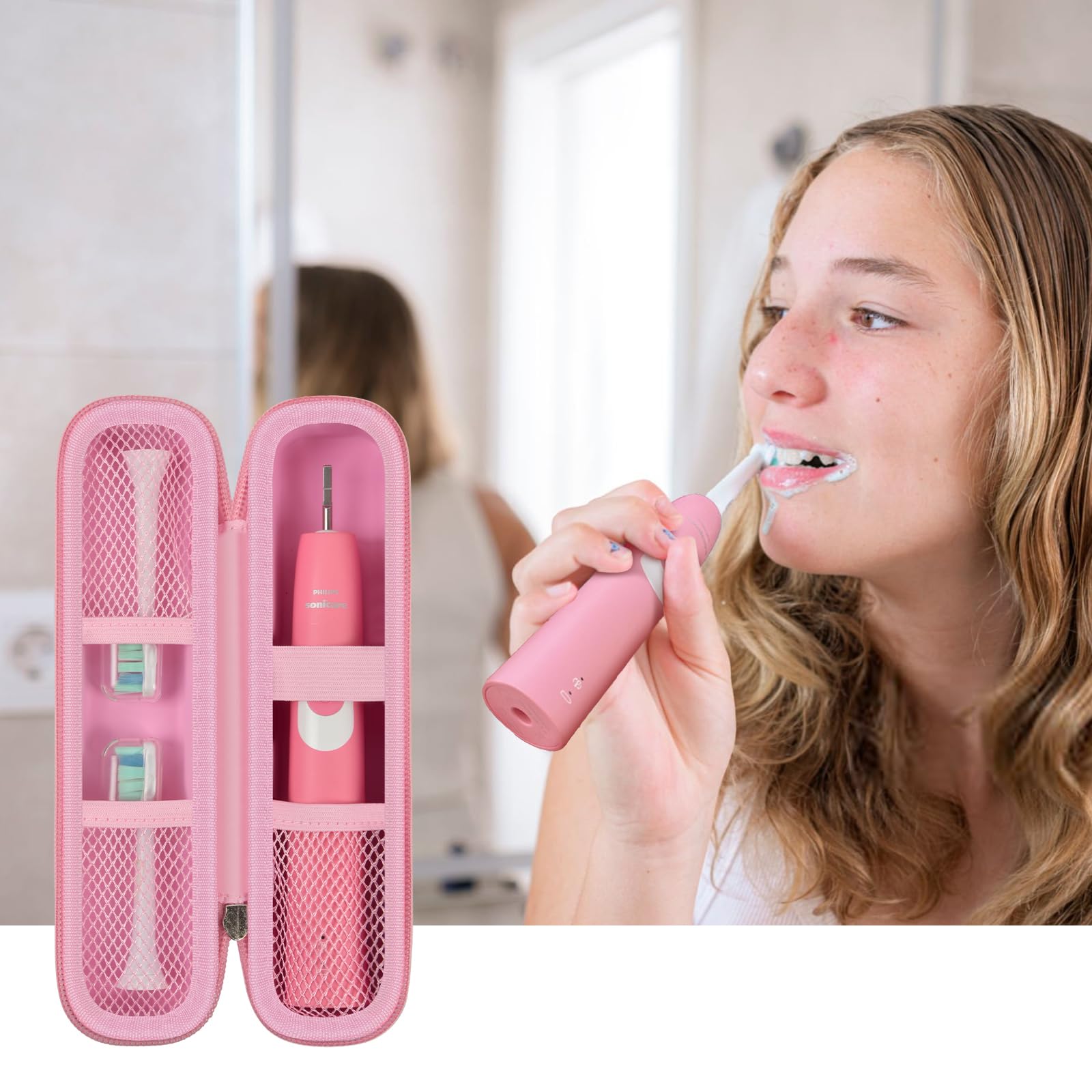 Electric Toothbrush Travel Case for Oral-B and Philips Sonicare - Waterproof Holder Bag