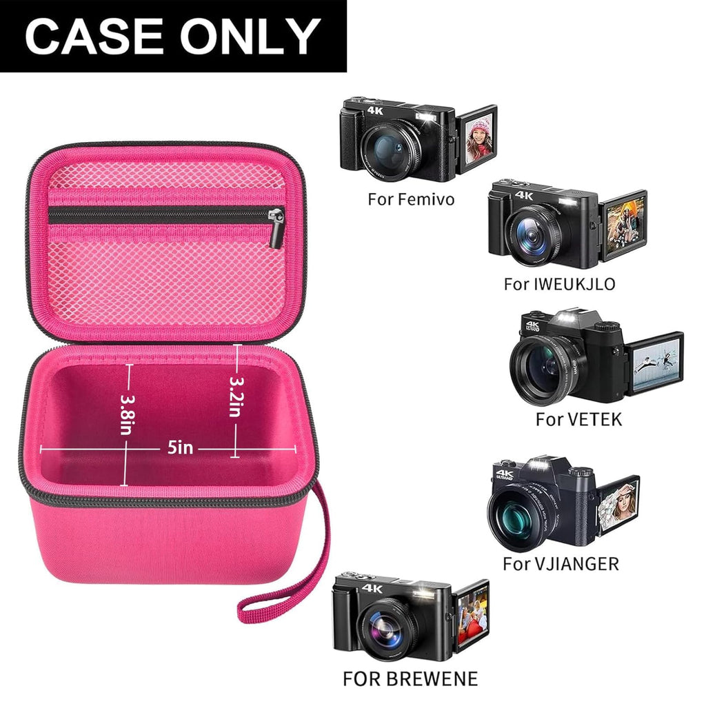 Vlogging Camera Case for 4K Digital Cameras–Portable Storage for Lens and Accessories