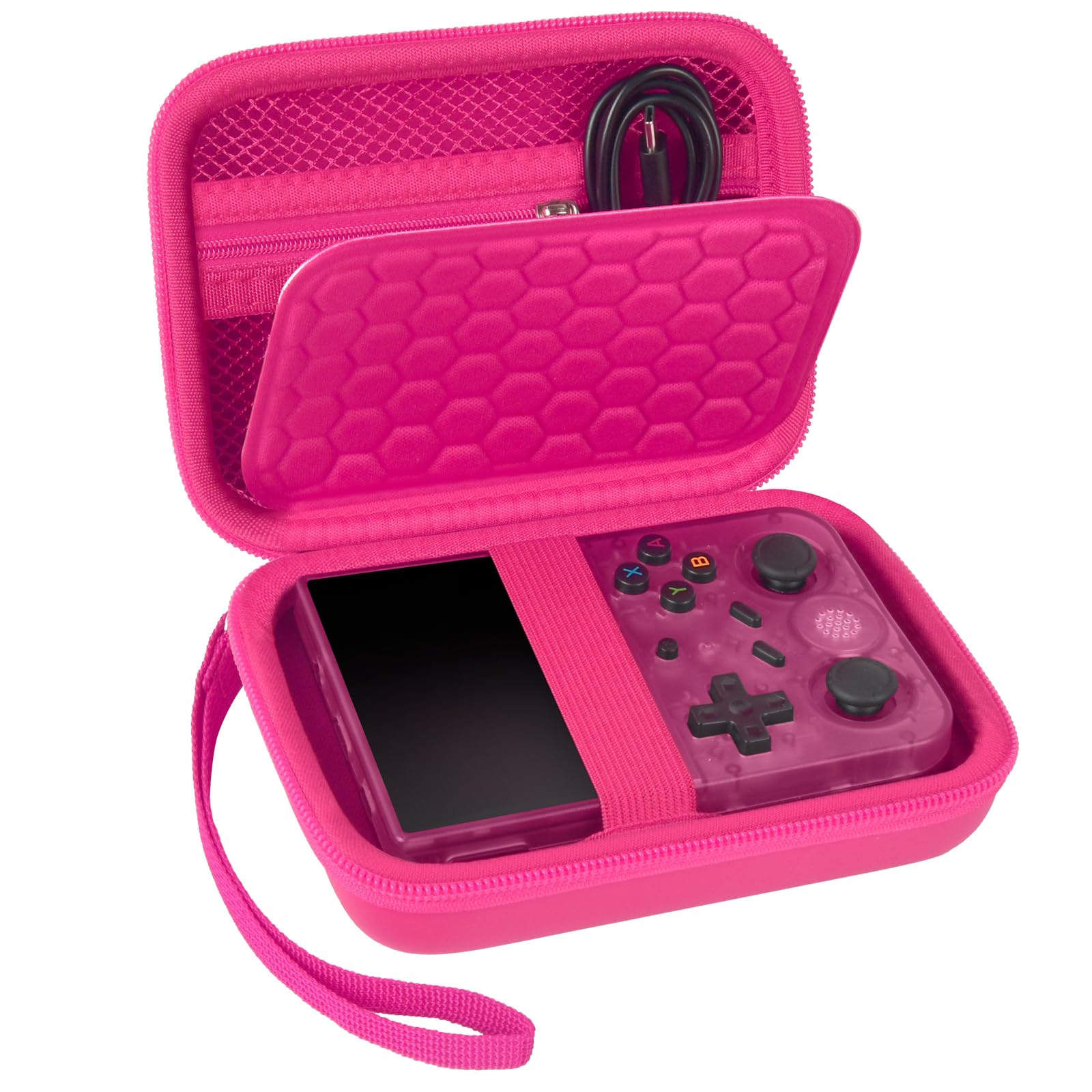 Retro Handheld Console Carrying Case for R36S / RG353V / RG353VS – Shockproof Travel Storage Bag