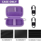 Portable SSD Case and Travel Organizer for 1TB/2TB/4TB Samsung T9/T7 External Drive