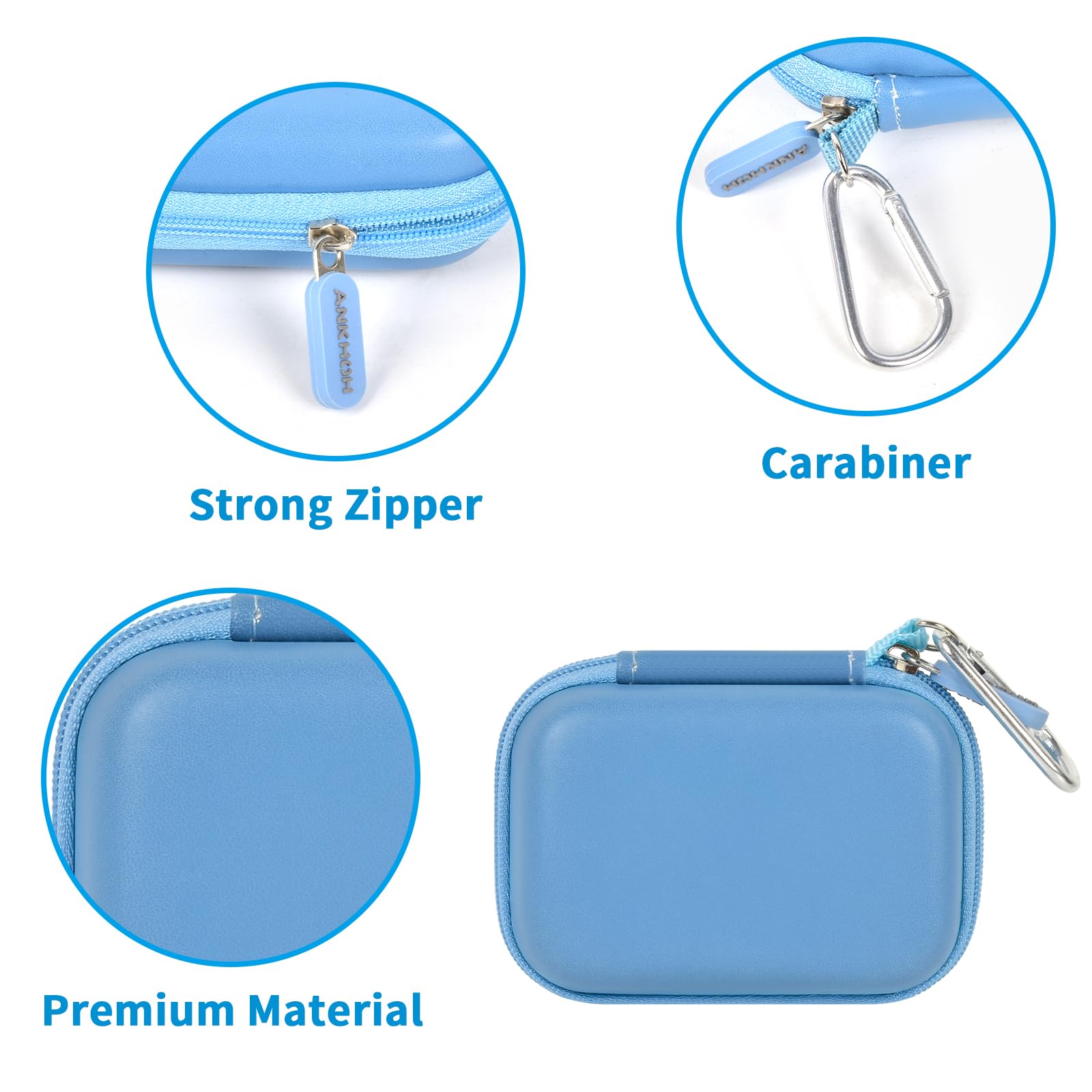 Hard Carrying Case for Crucial X10/X9 Pro Portable SSD–Shockproof External SSD Storage Bag with Mesh Pocket