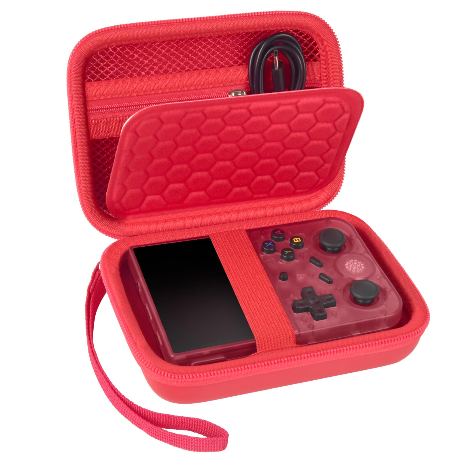 Retro Handheld Console Carrying Case for R36S / RG353V / RG353VS – Shockproof Travel Storage Bag