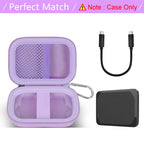 Hard Carrying Case for Crucial X10/X9 Pro Portable SSD–Shockproof External SSD Storage Bag with Mesh Pocket