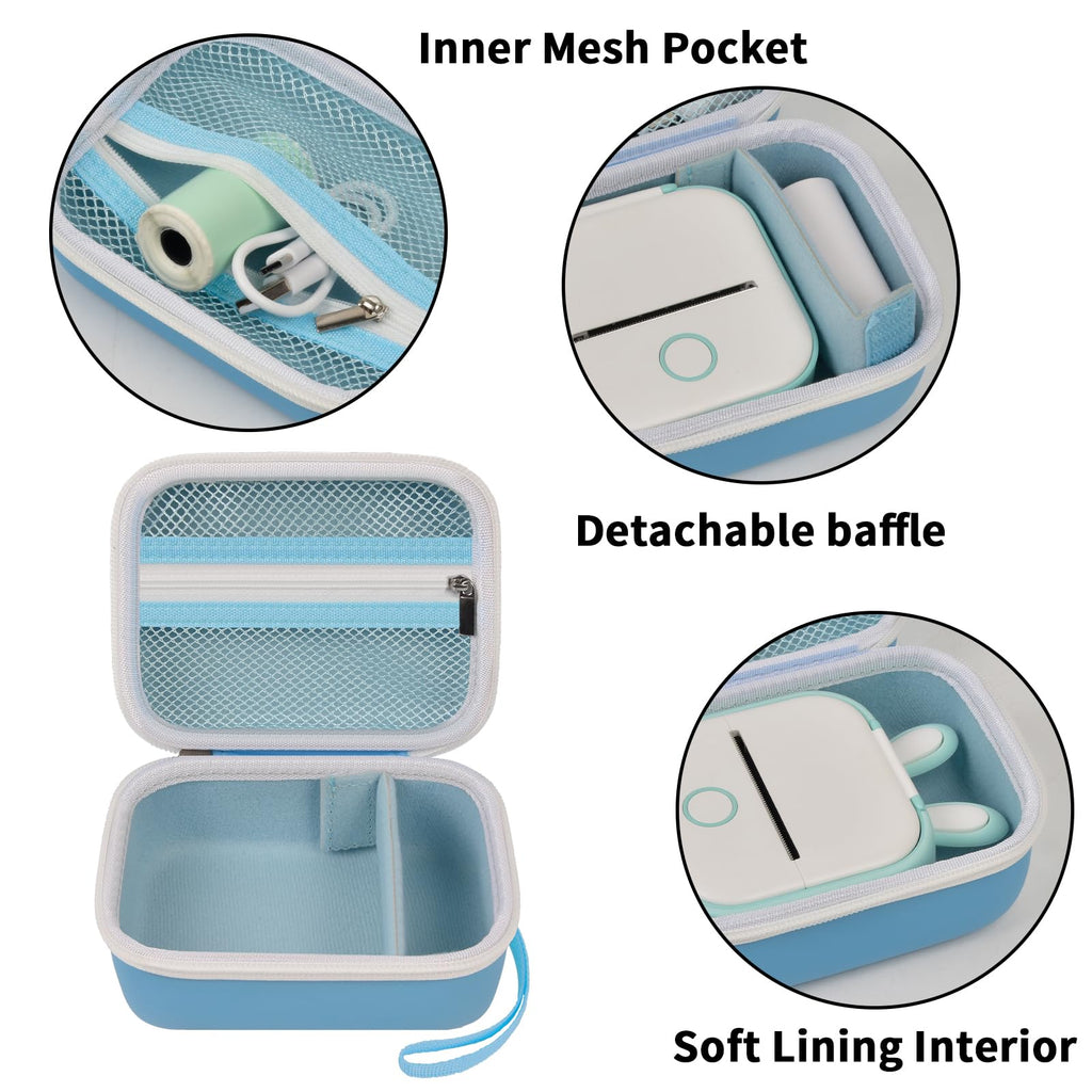 Label Maker Case for Memoking T02 and Phomemo M02 Mini Printer Storage