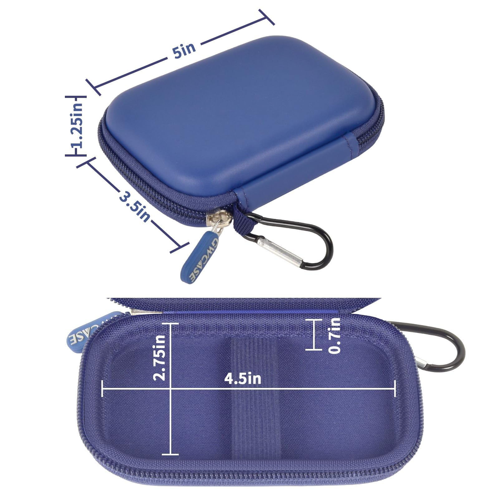 Portable SSD Case and Travel Organizer for 1TB/2TB/4TB Samsung T9/T7 External Drive