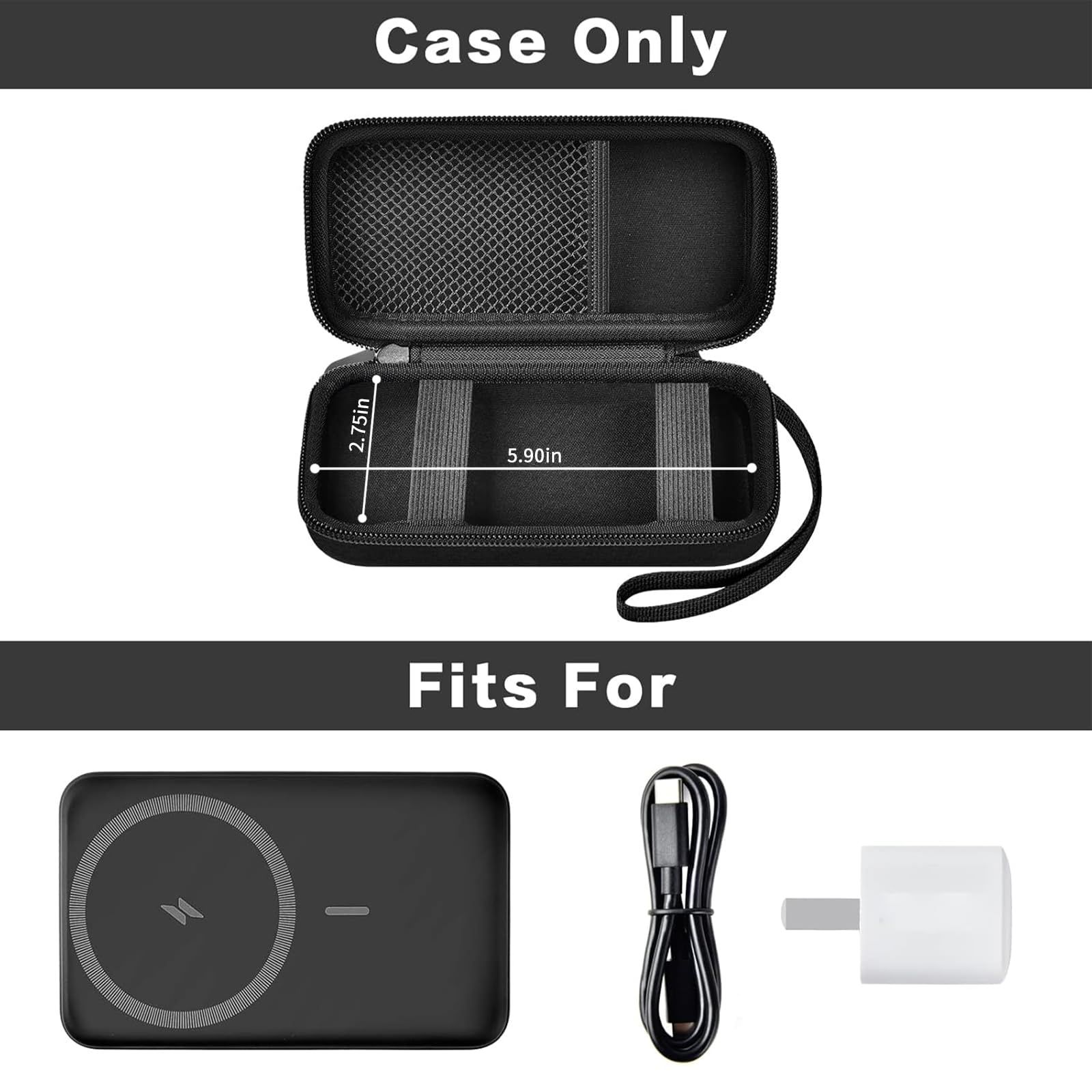 MagSafe Power Bank Carrying Case for Anker 633/622/621/321 Magnetic Battery – Shockproof Travel Storage Organizer