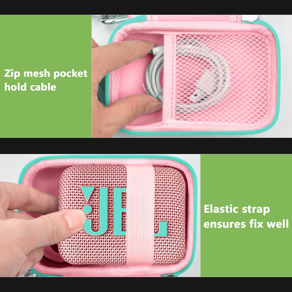 Travel Case for JBL Go 4 / Go 3 / Go 2 Speaker – Shockproof Portable Storage Organizer