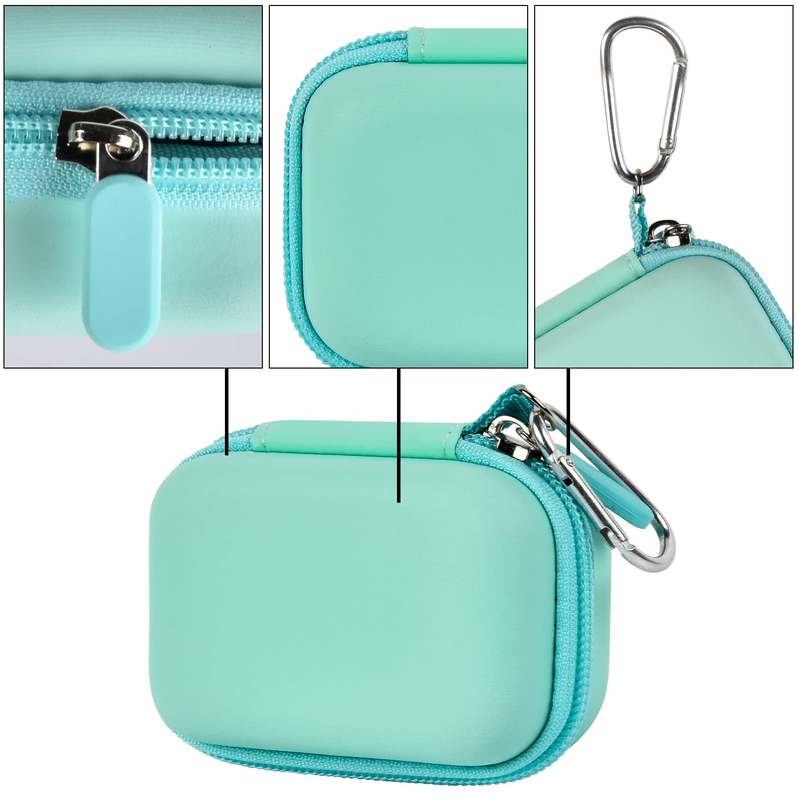 Portable Charger Case for Mini Power Bank, Hard Shell Travel Storage Bag with Cable Pocket