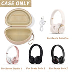 Shockproof Foldable Headphone Travel Case with Mesh Pocket – Compatible with Solo and Studio