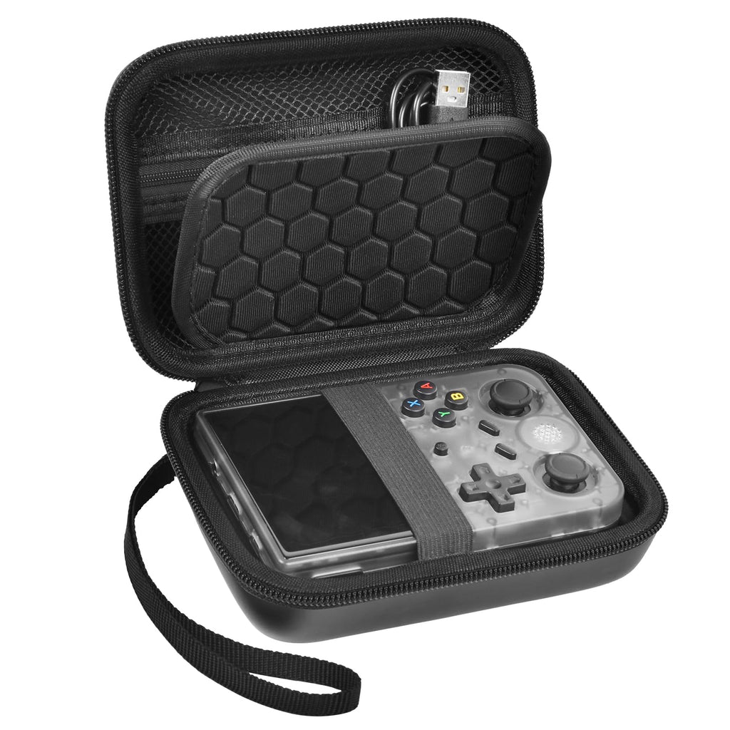 Retro Handheld Console Carrying Case for R36S / RG353V / RG353VS – Shockproof Travel Storage Bag