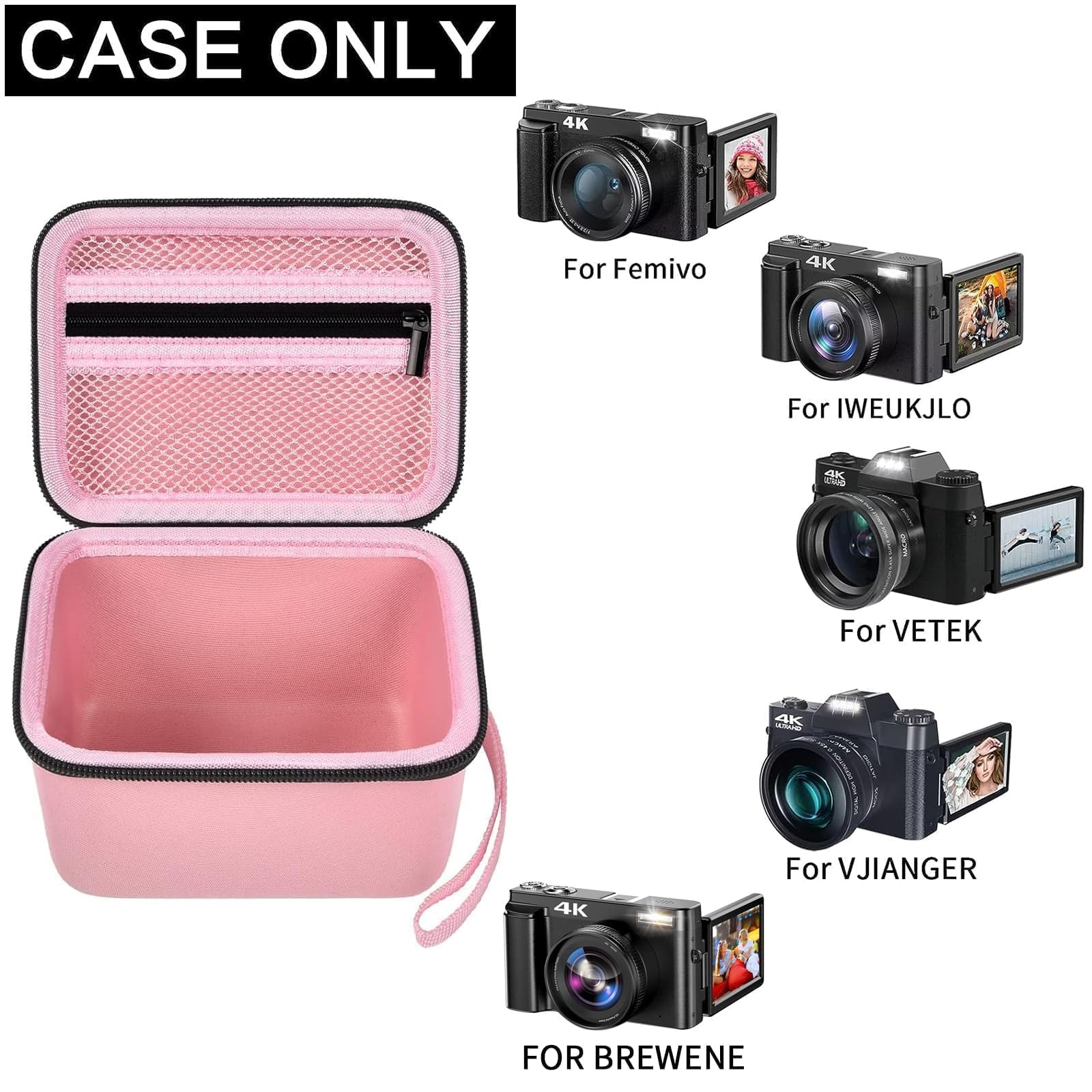 Vlogging Camera Case for 4K Digital Cameras–Portable Storage for Lens and Accessories