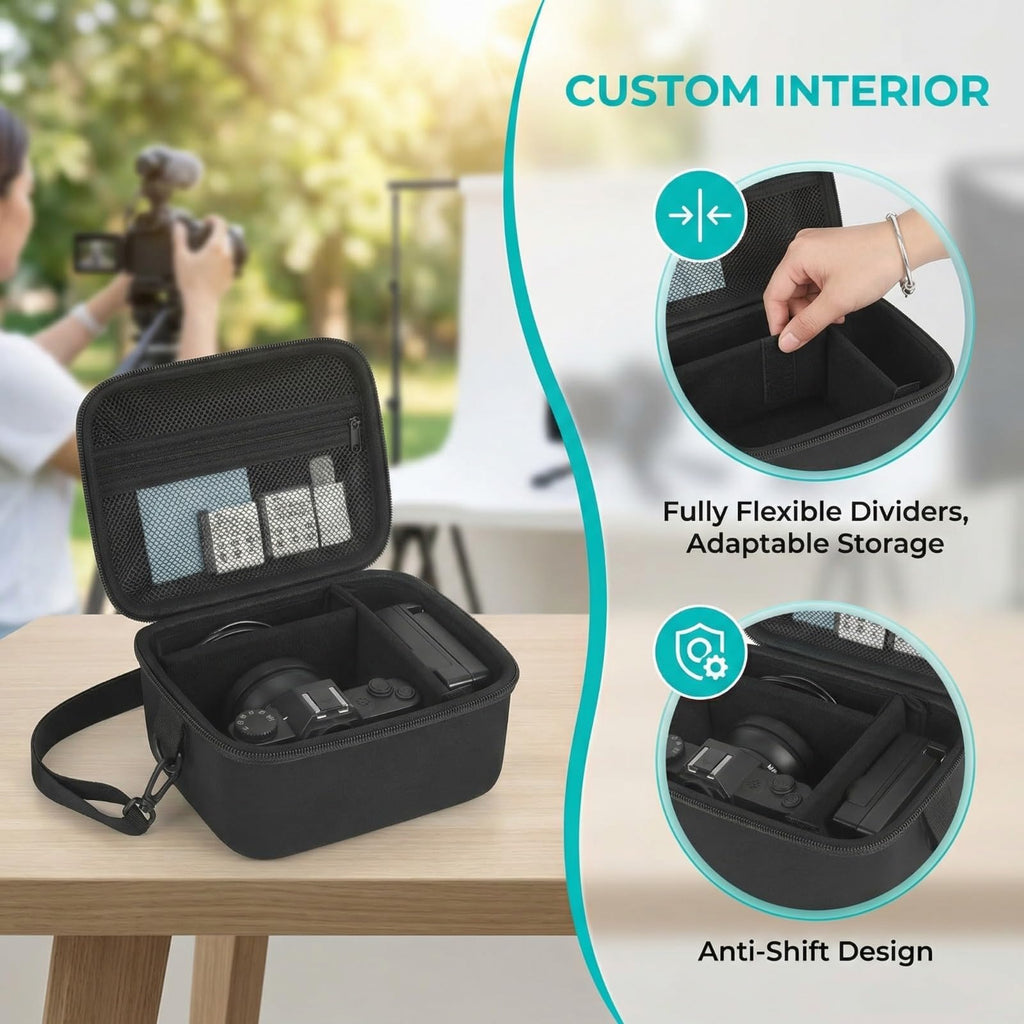 Vlogging Camera Case for 4K Digital Cameras–Portable Storage for Lens and Accessories