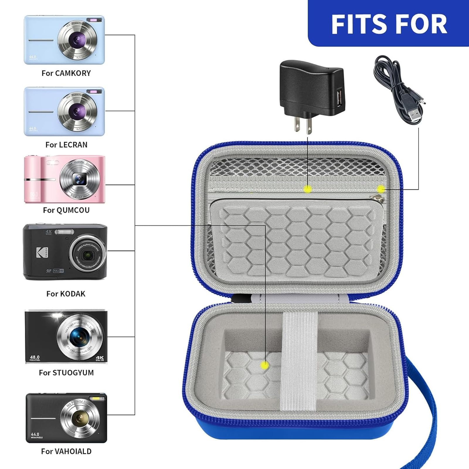 Camera Protective Travel Case For Kodak, Canon and Sony | Lightweight and Portable