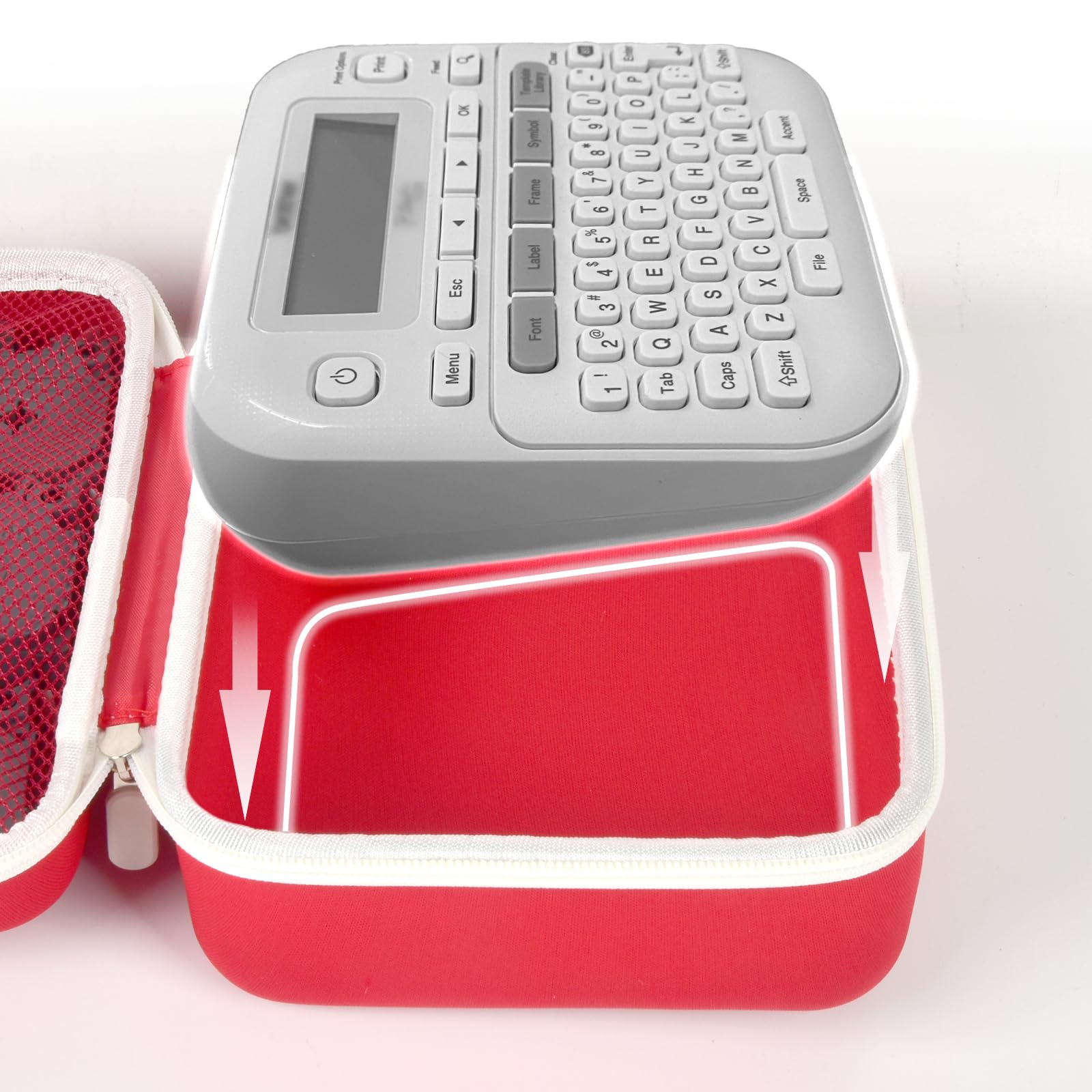 Portable Label Maker Case for P-Touch PTD220/210–Storage Organizer for Tapes and Accessories
