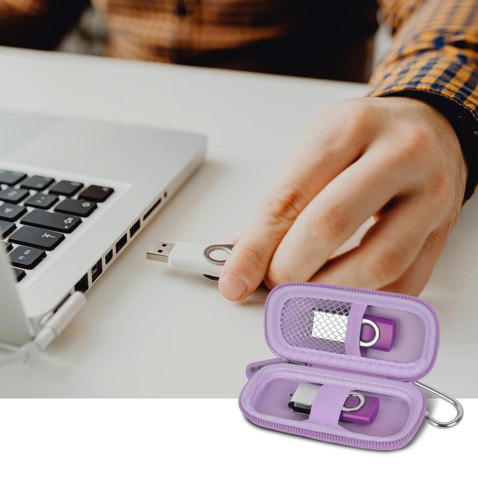 USB Flash Drive Case with SD Card Storage – Portable Hard Organizer for Travel and Easy Data Protection