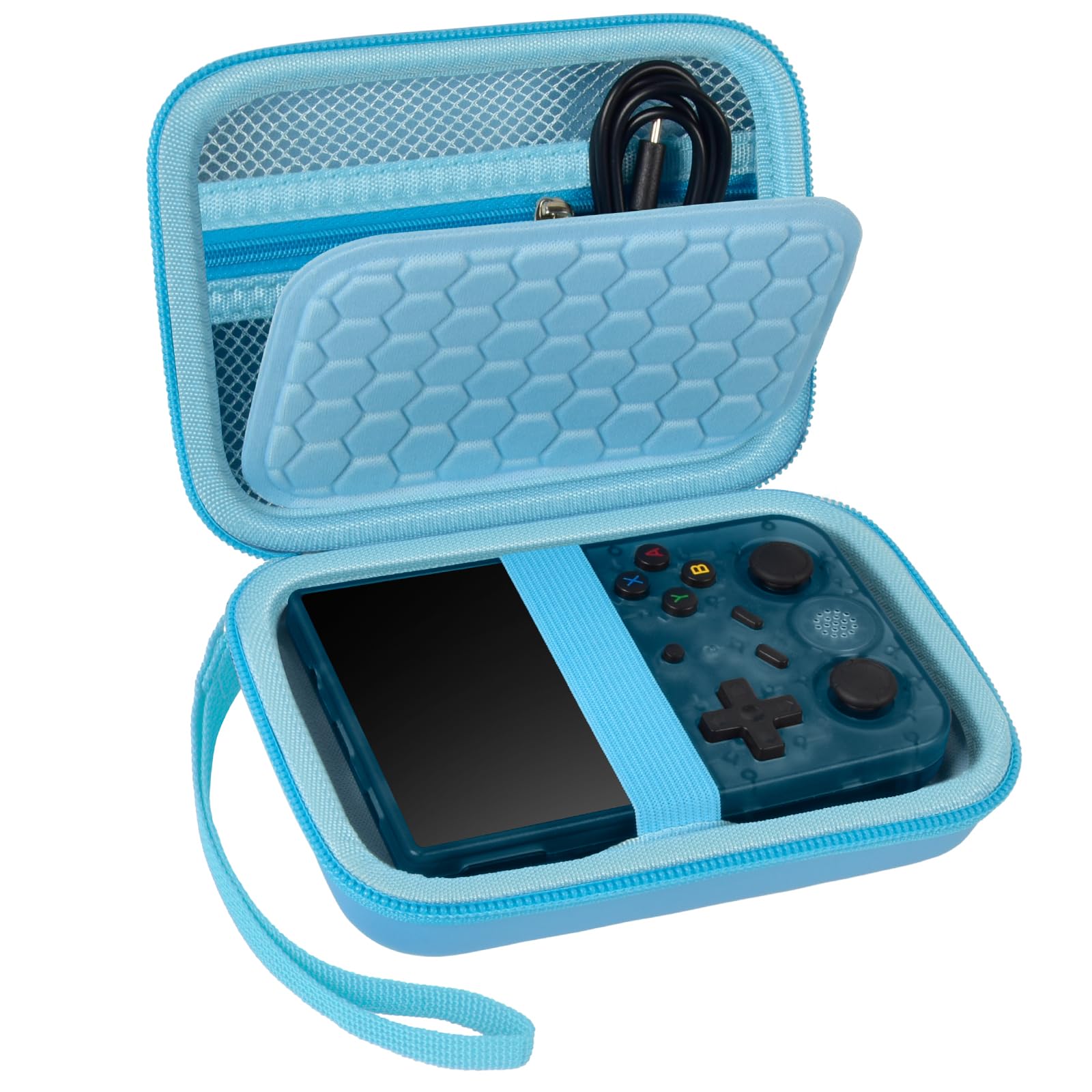Retro Handheld Console Carrying Case for R36S / RG353V / RG353VS – Shockproof Travel Storage Bag