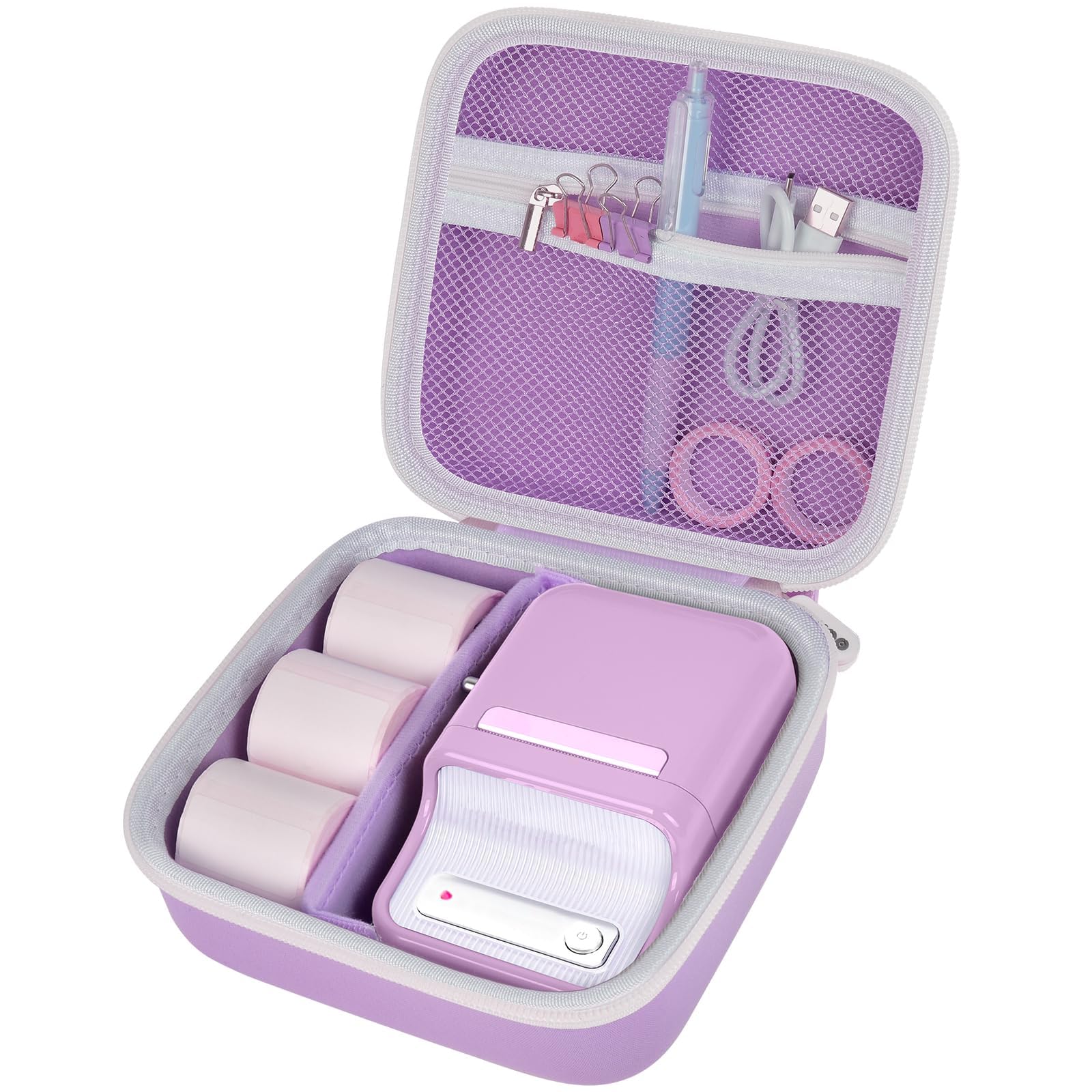 Travel Case for NIIMBOT B21 / B21 Pro / B1 Label Maker – Portable Storage Organizer for Labels and Accessories