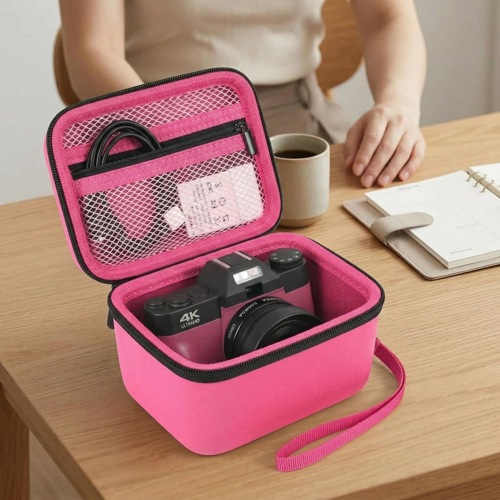 Vlogging Camera Case for 4K Digital Cameras–Portable Storage for Lens and Accessories