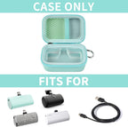 Portable Charger Case for Mini Power Bank, Hard Shell Travel Storage Bag with Cable Pocket