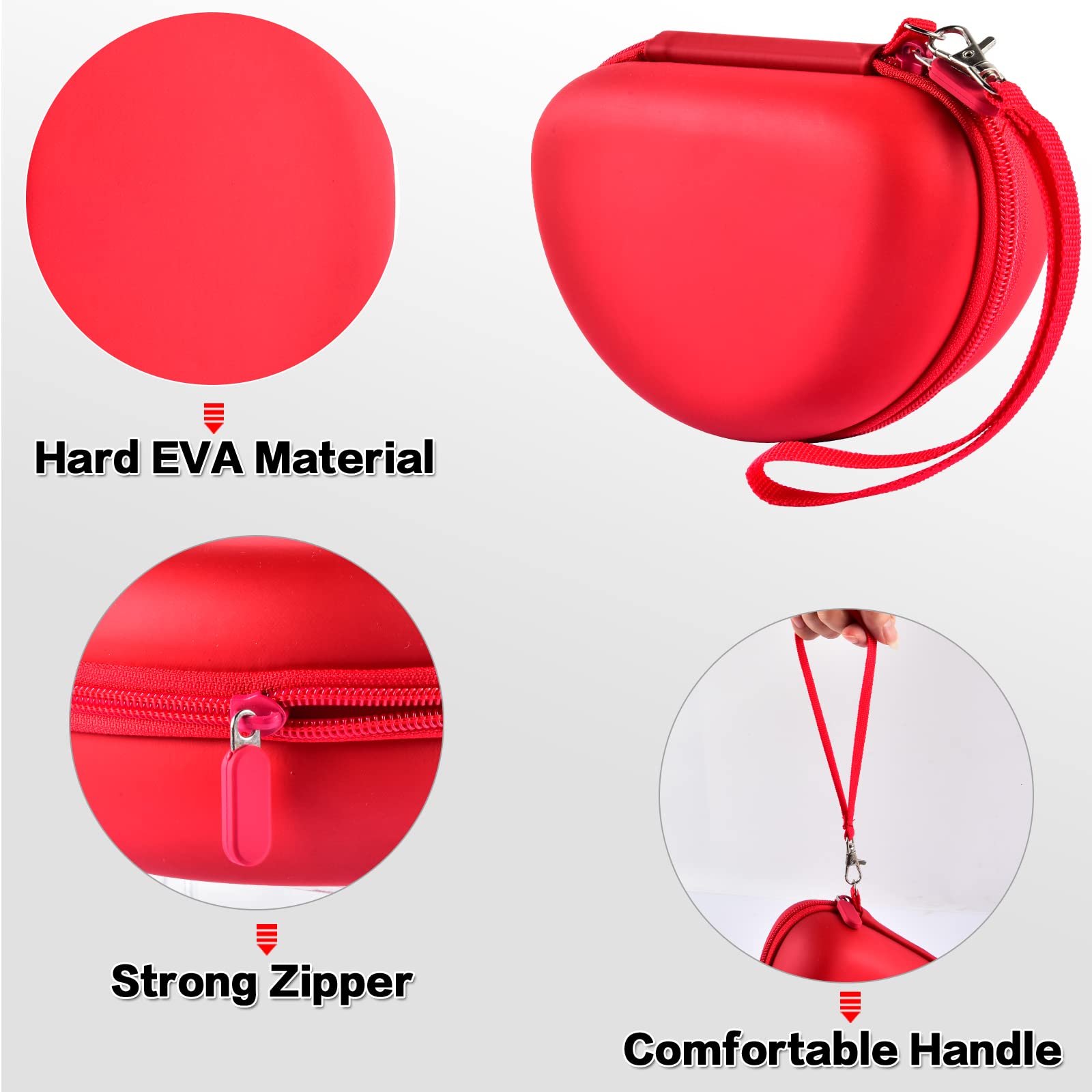 Shockproof Foldable Headphone Travel Case with Mesh Pocket – Compatible with Solo and Studio