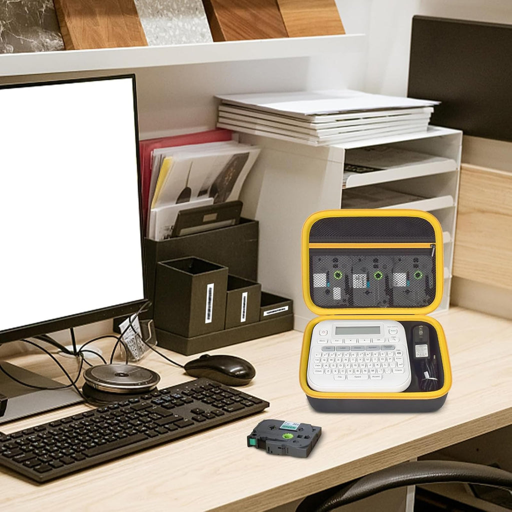 Portable Label Maker Case for P-Touch PTD220/210–Storage Organizer for Tapes and Accessories