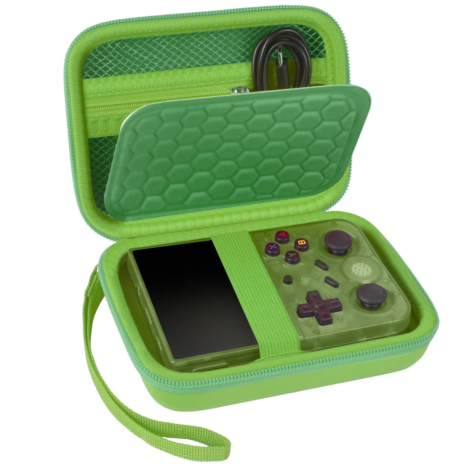 Retro Handheld Console Carrying Case for R36S / RG353V / RG353VS – Shockproof Travel Storage Bag