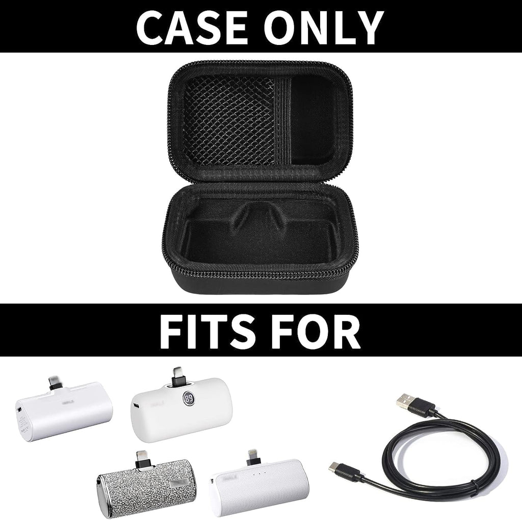 Portable Charger Case for Mini Power Bank, Hard Shell Travel Storage Bag with Cable Pocket