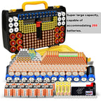 269 Slot Battery Organizer Case with Tester – Heavy Duty Storage Box for AA, AAA, 9V and More