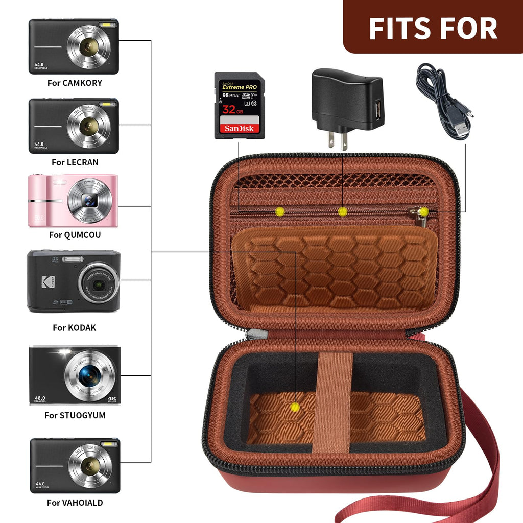 Camera Protective Travel Case For Kodak, Canon and Sony | Lightweight and Portable