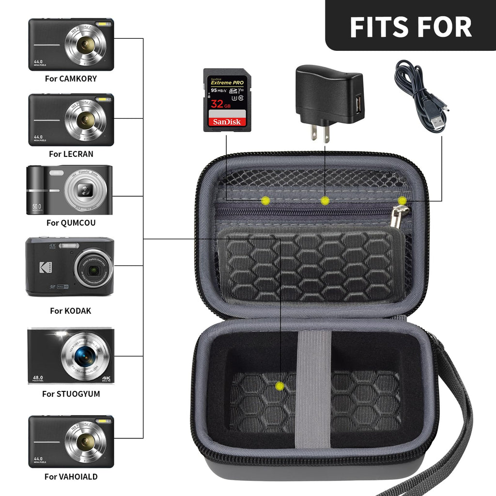 Camera Protective Travel Case For Kodak, Canon and Sony | Lightweight and Portable